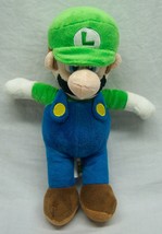 Nintendo Super Mario Bros VERY SOFT LUIGI 11&quot; Plush STUFFED ANIMAL Toy - £15.55 GBP