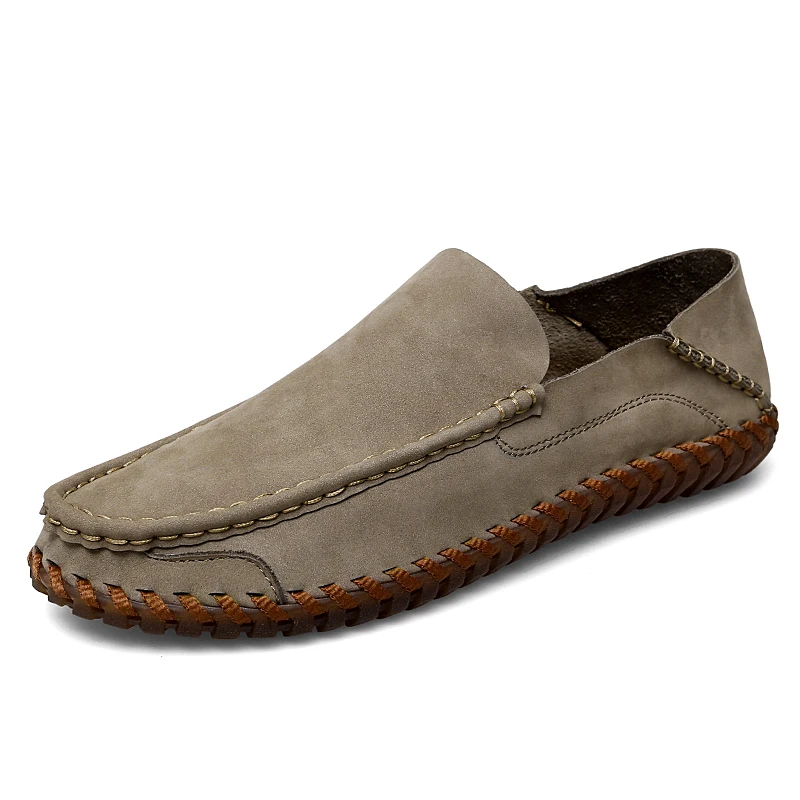Genuine Leather Men Loafers Cow Leather Casual Shoes For Man Soft Spring Moccasi - £41.28 GBP