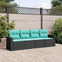  Garden Sofa Set Black PE Rattan Large Modular Outdoor Sofa Set - $7,713.25 MXN