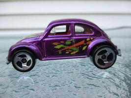Hot Wheels, (Volkswagen) VW Bug, Purple with 3  Spoke Wheels, aprox 1992 - $6.00