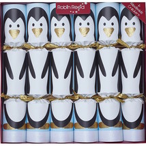 Robin Reed Racing Penguin English Christmas Crackers 71806, 13 Inches (Set of 6) - £29.69 GBP