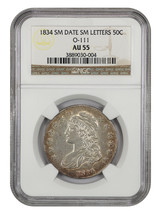 1834 50C NGC AU55 (Sm Date, Sm Letters, O-111) - £357.98 GBP