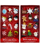 KURT ADLER SET OF 2 RESIN 12 PC 1.25&quot; PETITE TREASURES MINI XMAS ORNAMEN... - $37.46 CAD