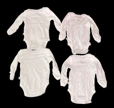 Honest Company Newborn Bodysuits Lot of 9 Organic Cotton Mittens White image 5