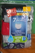 Hanes 7 Pair Value Pack Boys Briefs Underwear Size Large 14-16 Comfort Flex - $19.79