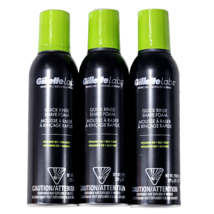 3 Pack Gillette Labs Skincare Quick Rinse Shave Foam Vitamin B3 Sea Kelp... - $722.07 MXN