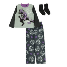 Black Panther Warrior King 3-Piece Youth Pajama Set Grey - £15.97 GBP