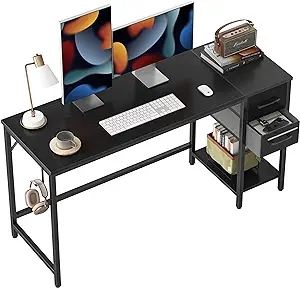 Computer Home Office Desk With 2 Drawers, 55 Inch Small Desk Study Writi... - $213.99