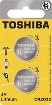 Toshiba CR2032 3V Lithium Coin Cell (2 PCS Child Resistant Blister Package) - £10.99 GBP