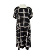 Apt 9 Black White Swing Dress Size M Short Sleeve Pockets Spring Summer ... - $27.06 CAD