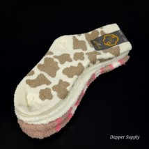 Fuzzy Babba Luxe Mid Crews Shoe Size 4-10 Woman&#39;s 3 Pair Off White Tan P... - $14.84