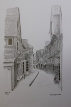 Frome. Cheap St. Medieval street. Medieval buildings. Drawings. - £47.96 GBP