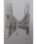 Frome. Cheap St. Medieval street. Medieval buildings. Drawings. - £47.54 GBP