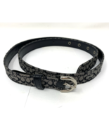 Vintage Coach Signature Logo Women&#39;s Jacquard Belt Size Small Brown - $706.74 MXN