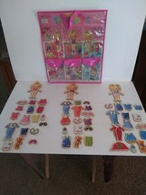 SHURE Teeny Tiny Triplets Wooden Magnetic Dress Up Dolls &amp; Case 49 Pieces  - £18.98 GBP