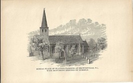 Burial Place of James Blaine&#39;s Parents Original 1884 Print First Edition... - £21.29 GBP