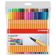 Fineliner - STABILO point 88 - Wallet of 40 - Assorted colors - £44.81 GBP