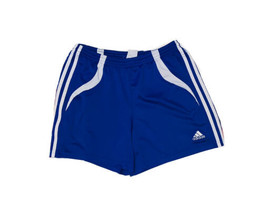 Adidas Climalite Boys Youth Athletic Shorts Size Medium Blue And White - $12.00