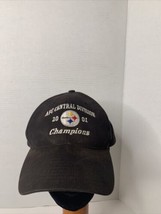 Vintage Pittsburgh Steelers 2001 AFC Central Champions Black Ball Cap Ad... - £7.87 GBP