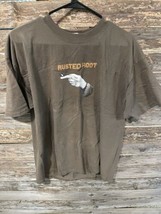 Rusted Root Shirt Men Size XL Brown Crew Neck Music 2002 Tour Vintage - £31.72 GBP
