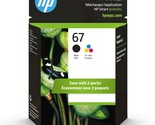 HP 67 Black/Tri-color Ink Cartridges (2 Pack) Exp 11/2025 - $49.49