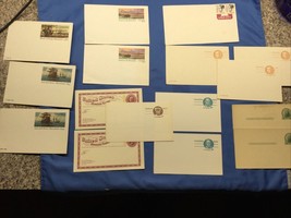 16 LOT US Postal Cards UNUSED 1, 6, 9, 10, 13, 15, 20 Cents Envelope - $19.78