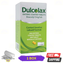 1 X Dulcolax Tablets 200&#39;s Bisacodyl 5mg Effective Constipation Relief F... - $38.77