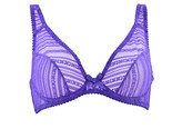 L&#39;AGENT BY AGENT PROVOCATEUR Womens Bra Lace Pinted Sheer Purple Size 32B - £23.00 GBP