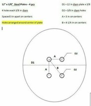 Custom Listing 12&quot; Discs with custom holes - £78.05 GBP