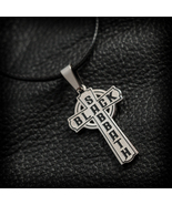 Handmade Stainless Steel Black Sabbath Celtic Cross Pendant Necklace Med... - £15.89 GBP