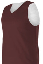 Adult Large Reversible Athletic Team Practice Jersey Maroon/White Basket... - £13.14 GBP