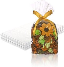 Clear Gusseted Plastic Bags for Gifts, 5 x 4 x 18 Inch, 100 Pack - £15.99 GBP