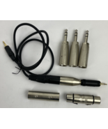 Locking 3-Pin Male XLR to Male 1/4&quot; 6.35mm Mono Jack Connector Audio Ada... - $507.39 MXN