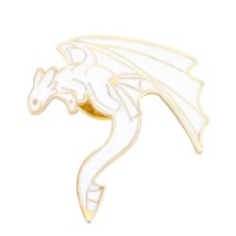 How To Train Your Dragon Movie Light Fury Flying Die-Cut Metal Enamel Pi... - £5.38 GBP