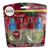 Febreze Plug In Air Refill 2 Refills In Pack Cranberry Tart Limited Edition New - $21.41