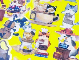 Barista Cat Transparent Stickers Pack, 50 PCS a pack, Waterproof, Reusab... - $9.54 CAD