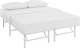 Bed Frame, Full, White, Folding Metal Mattress, Modway Horizon, Replaces... - $129.99