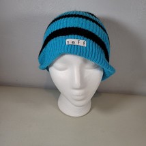 Neff Beanie Mens Womens Hat OS Blue Striped Neff Logo - $8.96