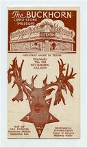 The Buckhorn Curio Store Museum Brochure San Antonio Texas Old Saloon - $13.86