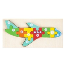 Airplane - Wooden Puzzle for Kids, Montessori Gift, Education Jigsaw - Christmas - £6.84 GBP