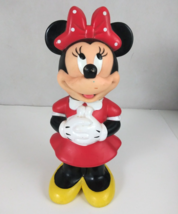 Vintage 1990s Walt Disney Minnie Mouse 10&quot; Figural Water Bottle No Straw - $221.76 MXN
