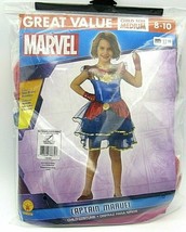 Girls Medium 8-10 Ages 5-7 Captain Marvel Dress Tutu Glovelets Halloween... - £12.49 GBP