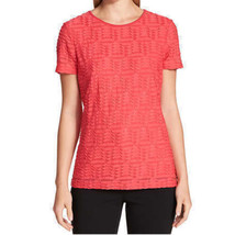 Calvin Klein Womens Stretch Textured Relaxed Fit Tee Size M Color Porcln... - £15.34 GBP