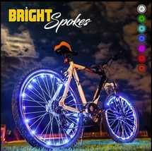 Bicycle Bike Wheel Lights 7 COLORS LED String Fits Any Spoke Rim Tires S... - $10.88