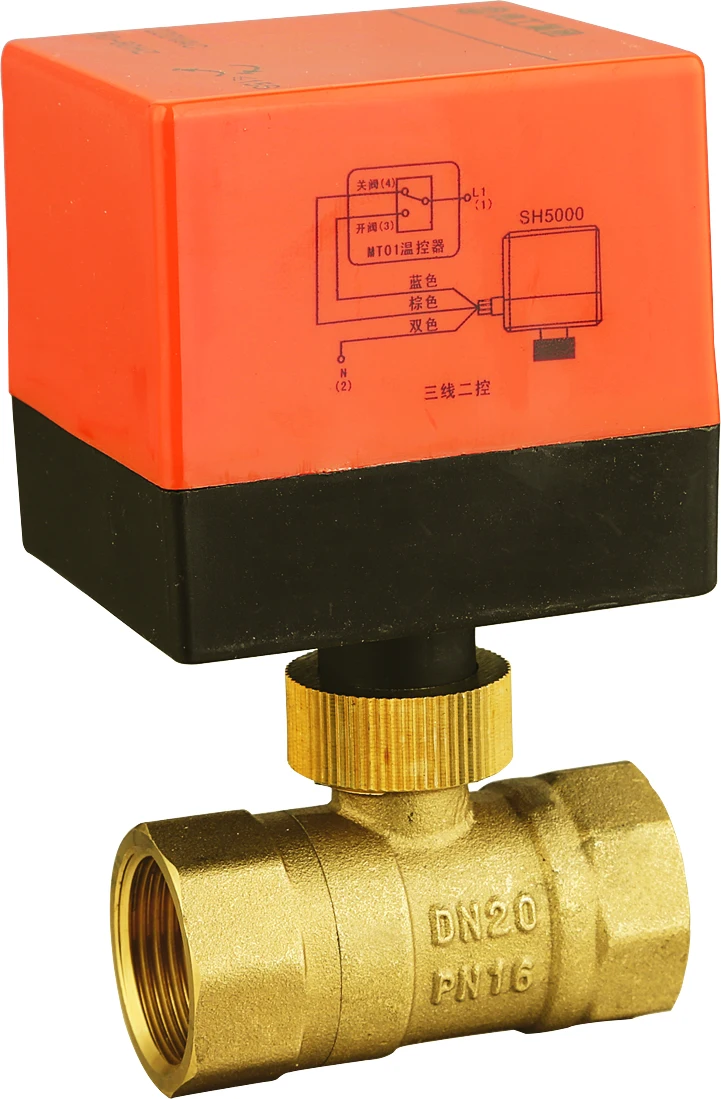 House Home 220V 12V 24V DN15 DN25 DN20 Electric Motorized Thread Ball Valve BrA  - £46.36 GBP