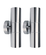 2 Pack Stainless Steel Outdoor Wall Sconce Light Walkway Led Lamp Fixtur... - £58.18 GBP