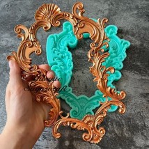 Vintage Scrolls Frame Silicone Mold Food Safe Fondant Clay Relief Frame ... - £12.37 GBP
