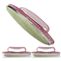 3Pcs 5" Professional Pink Chamois Nail Buffer With Handle And Removable Cover - £19.01 GBP