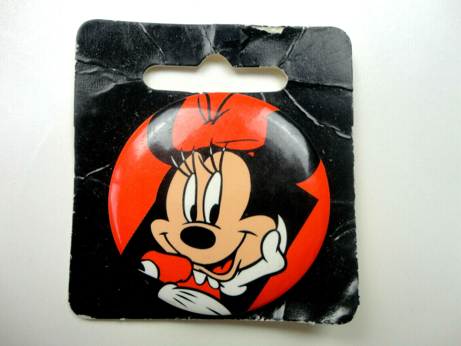 MINNIE MOUSE Vintage Pin Back Button NOS 90's Disney Character Flair - £3.13 GBP