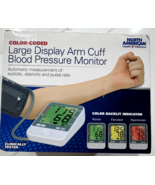 Large Tri-Color Backlight Upper Arm Blood Pressure Monitor BP Heart Rate... - $452.14 MXN